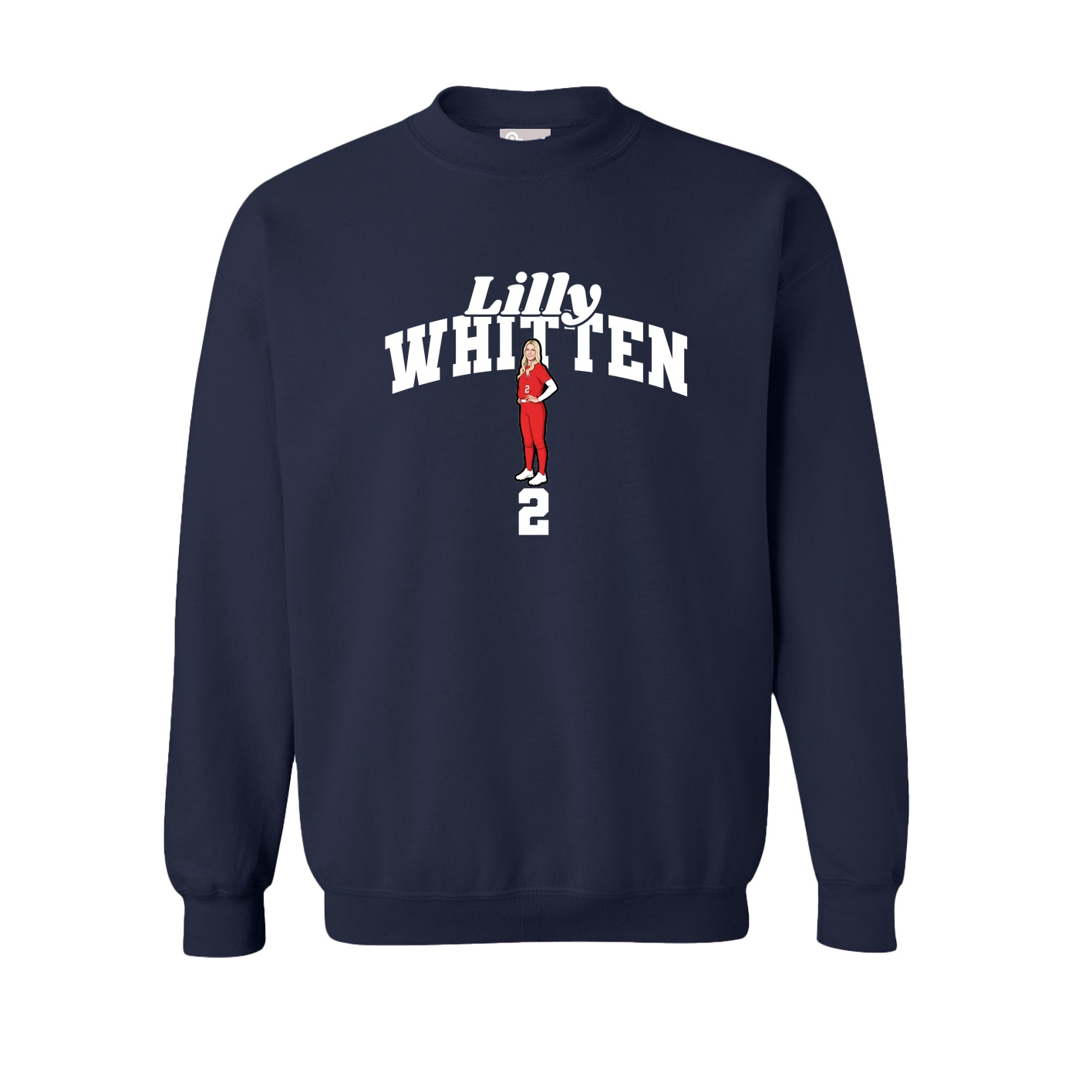 Fleece Crew — Signature Arch in Navy