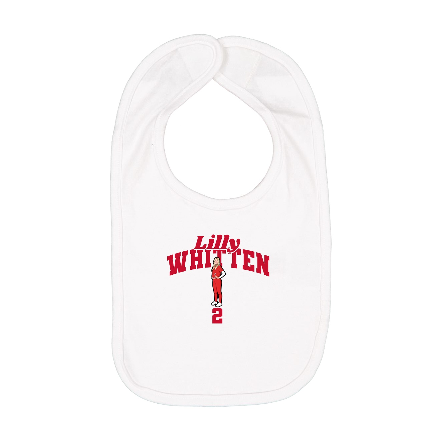 Infant Bib — Signature Arch in White