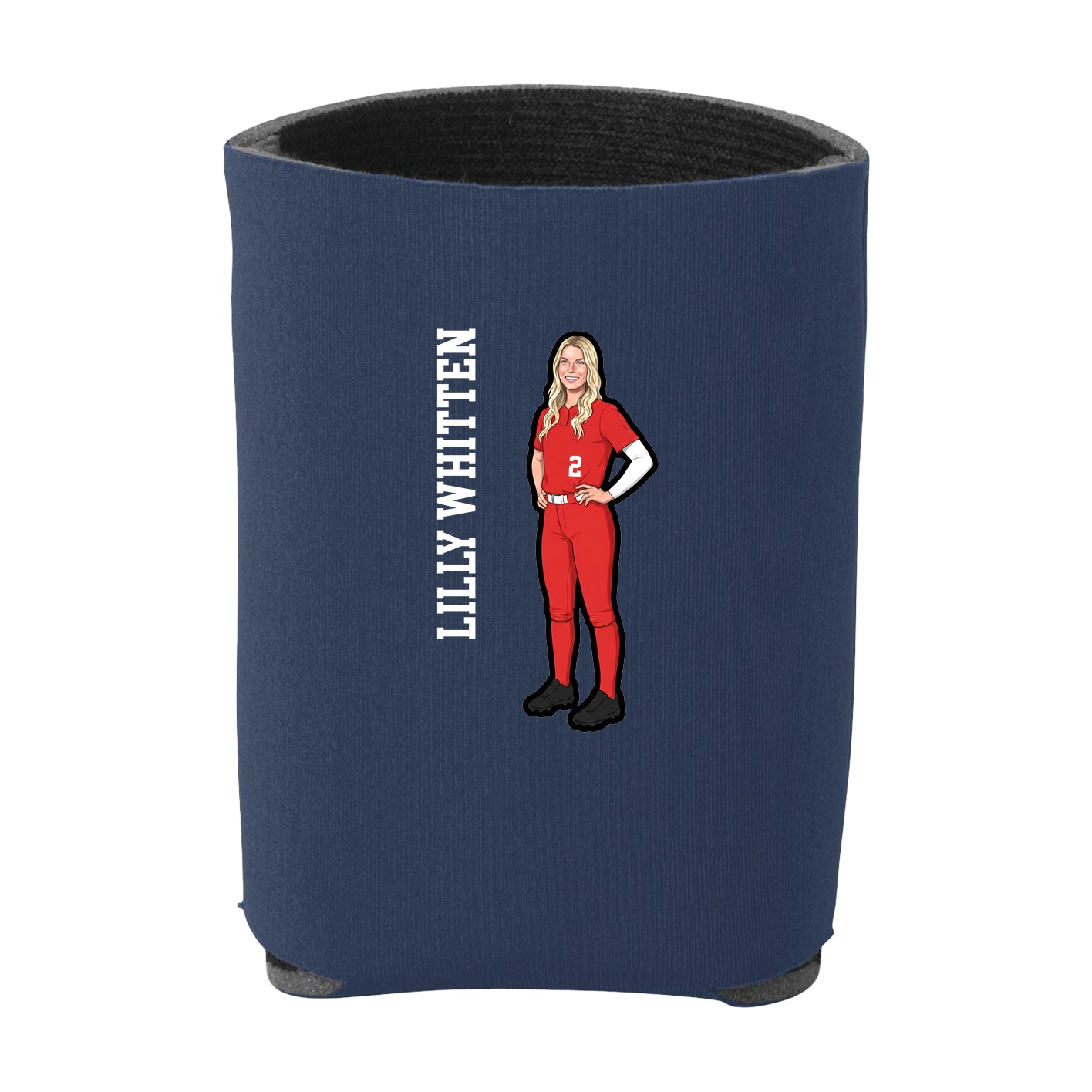 Can Holder — Name Vertical in Navy