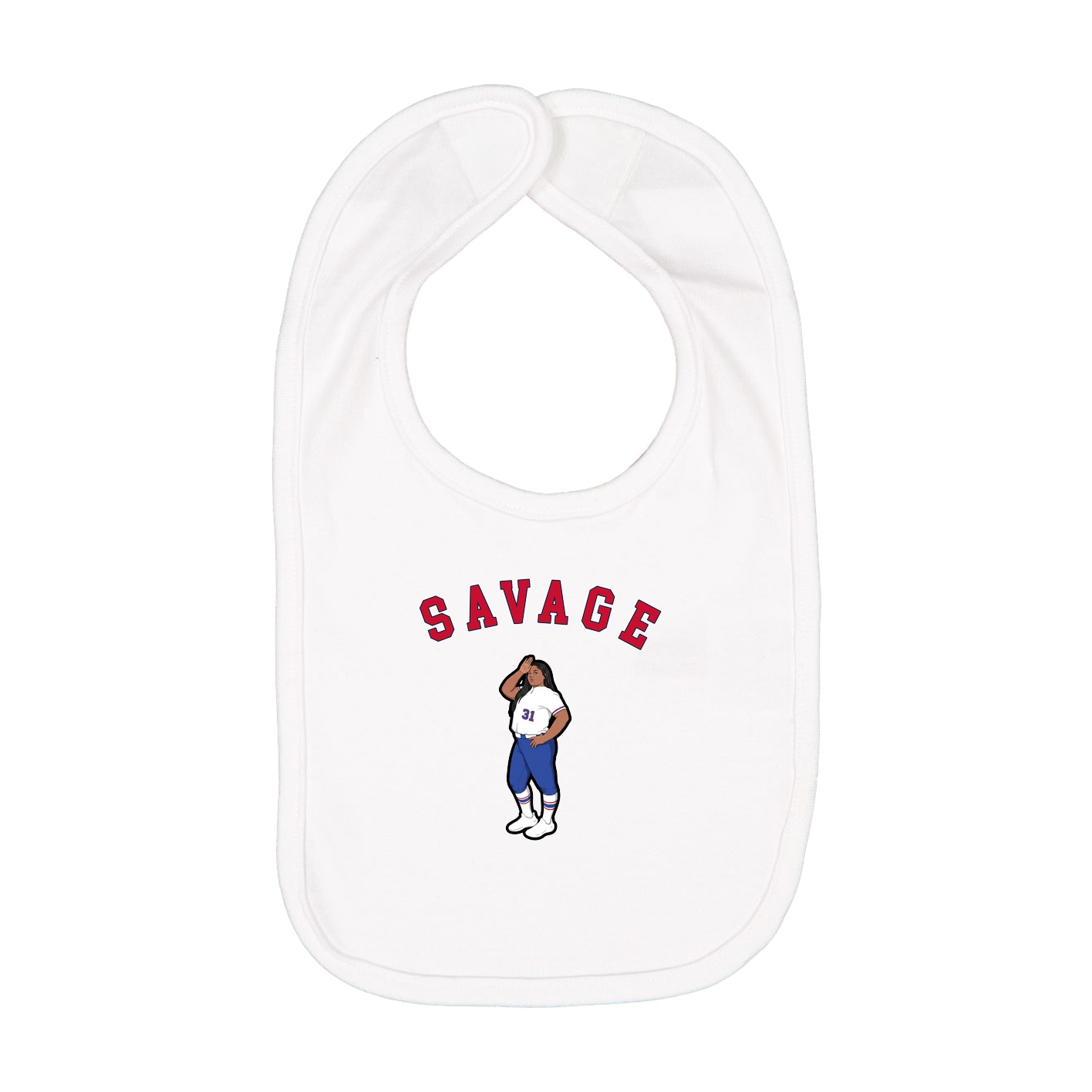 Infant Bib — Shirsey Arch in White