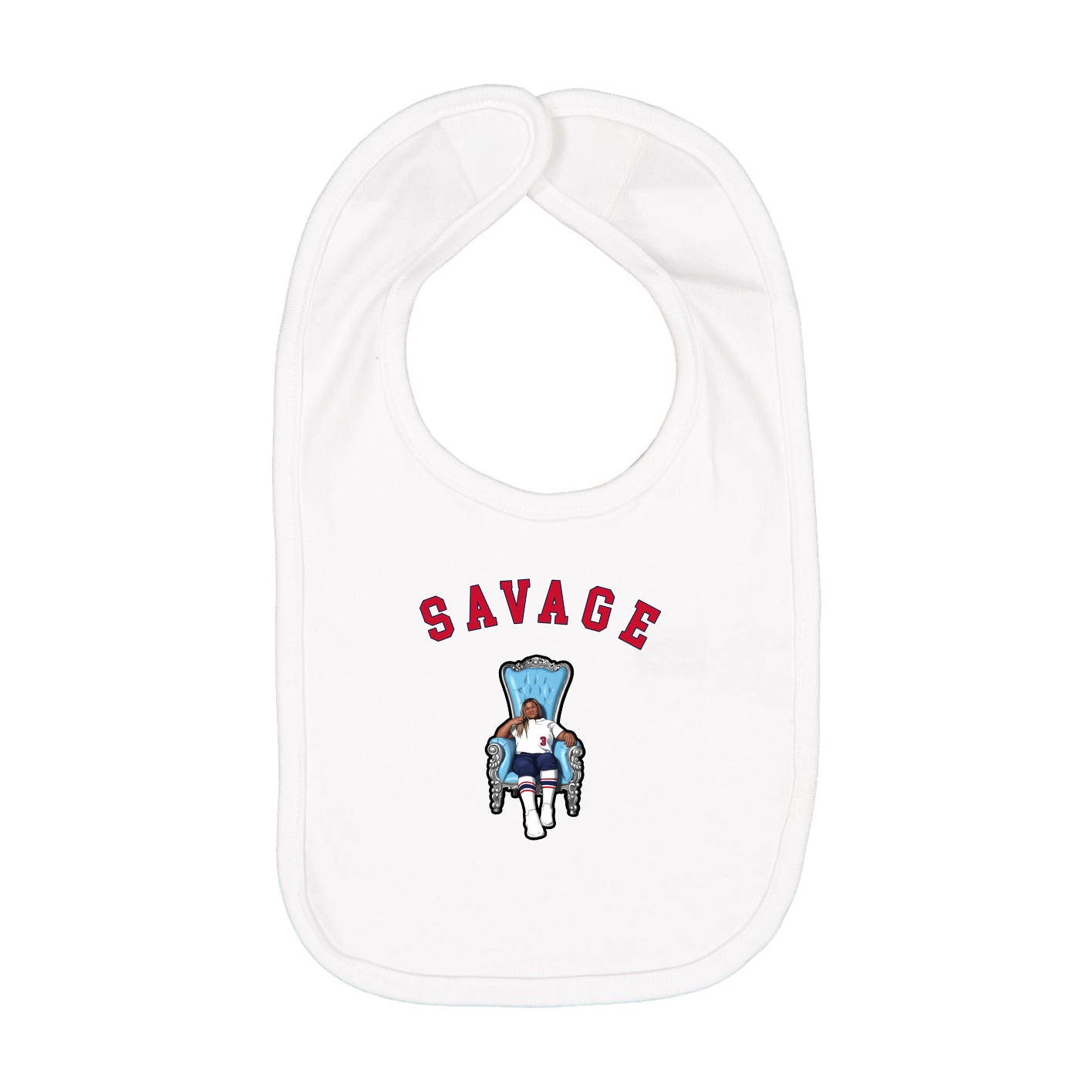 Infant Bib — Shirsey Arch in White