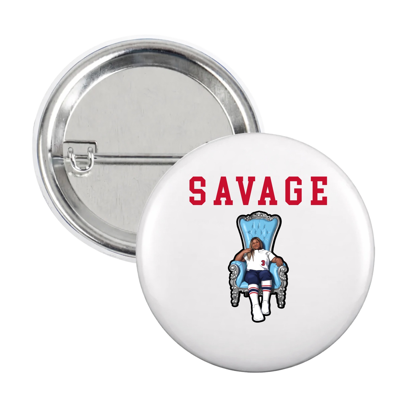 Game Day Button — Shirsey in White