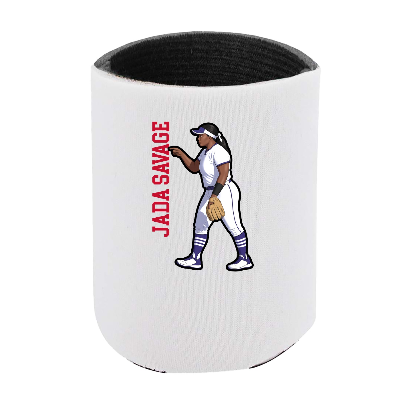Can Holder — Name Vertical in White