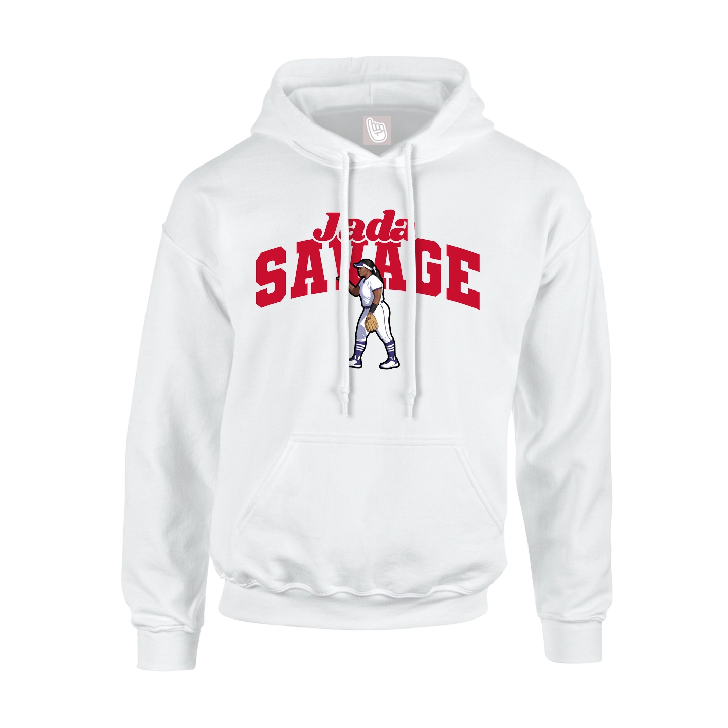 Hoodie — Signature Arch in White