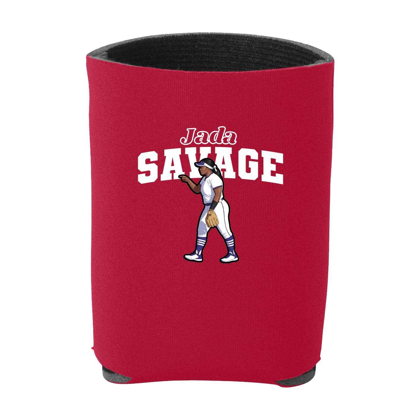 Can Holder — Name Arch in Red