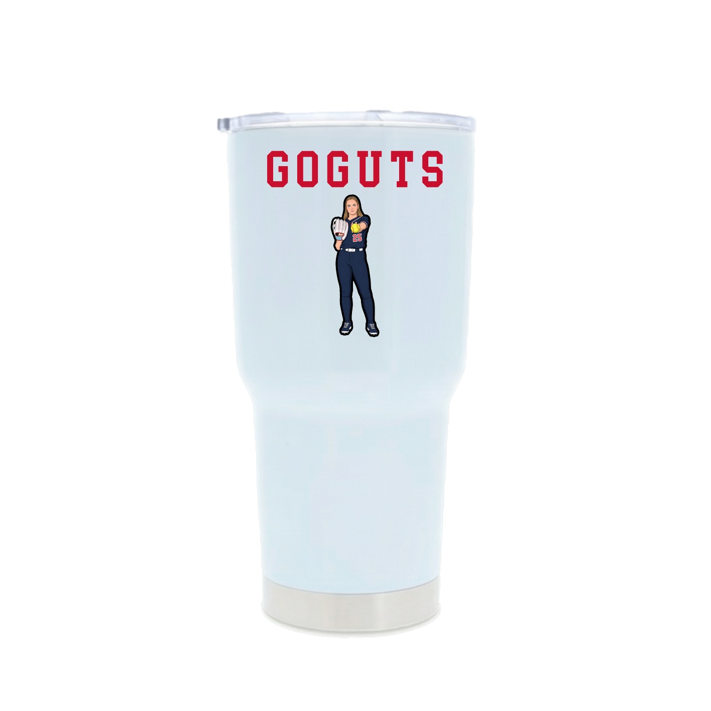 30oz Stainless Steel Tumbler — Shirsey in White