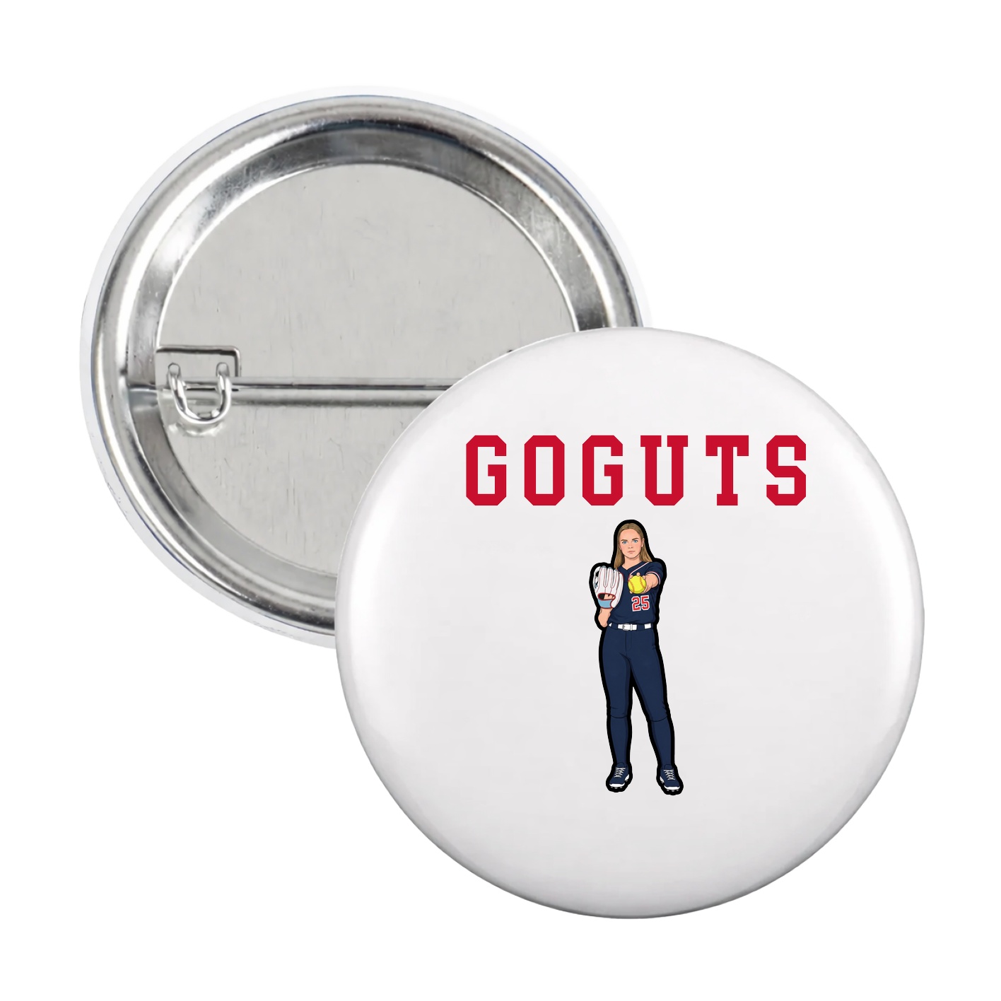 Game Day Button — Shirsey in White