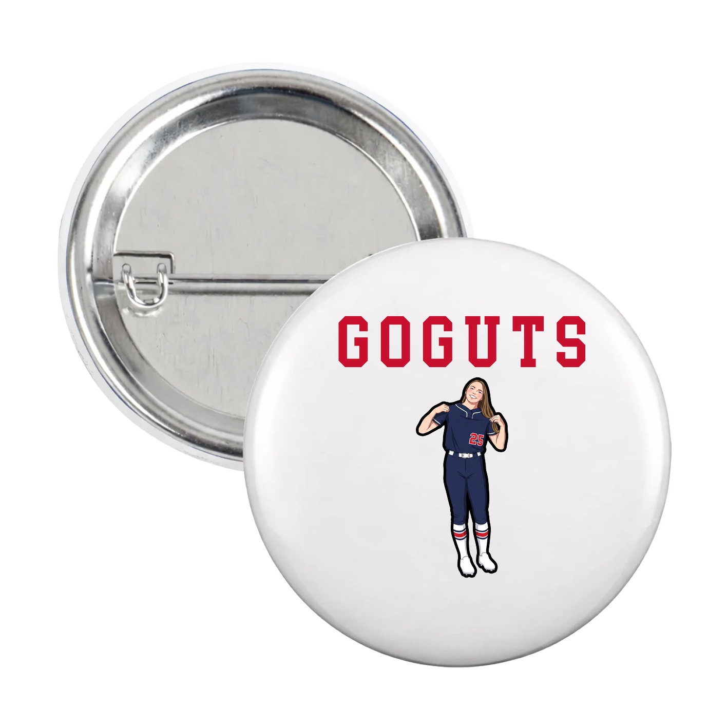 Game Day Button — Shirsey in White