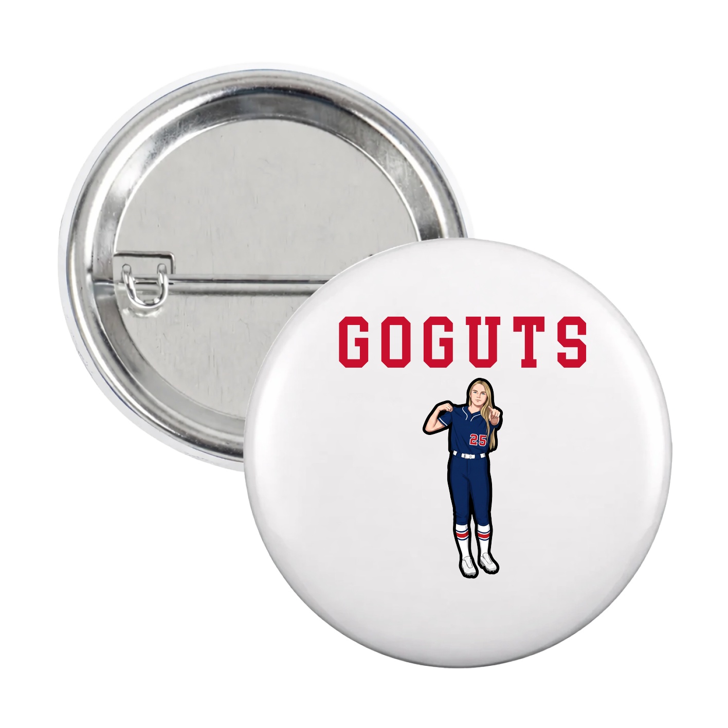 Game Day Button — Shirsey in White