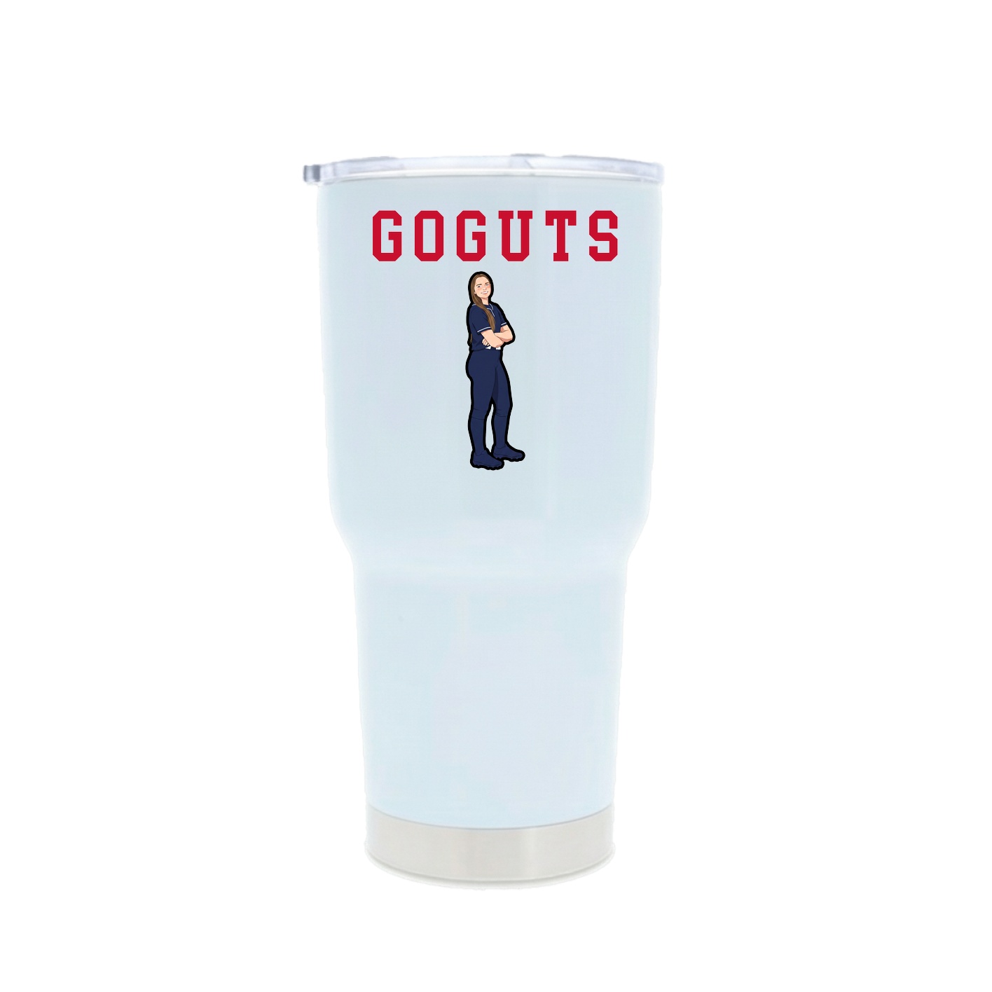30oz Stainless Steel Tumbler — Shirsey in White