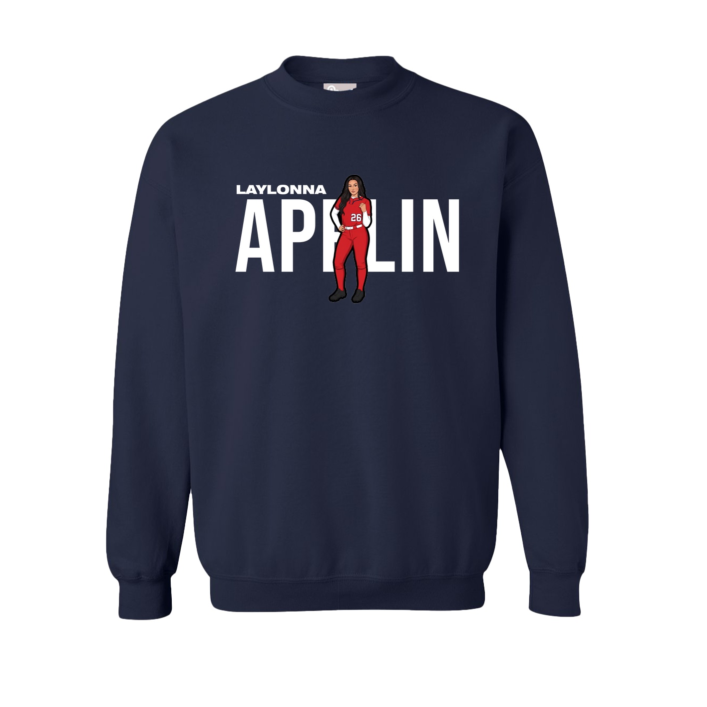 Fleece Crew — Player Name in Navy