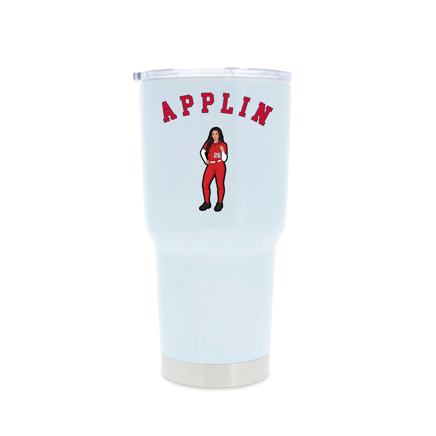 30oz Stainless Steel Tumbler — Shirsey Arch in White