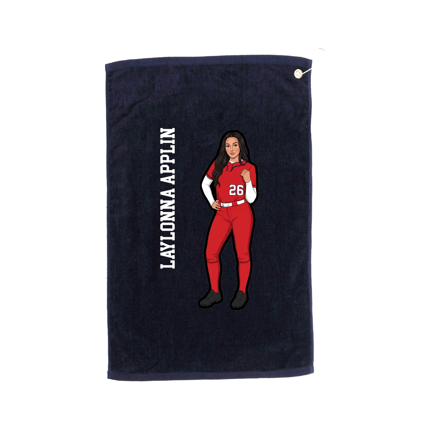 Golf Towel — Name Vertical in Navy