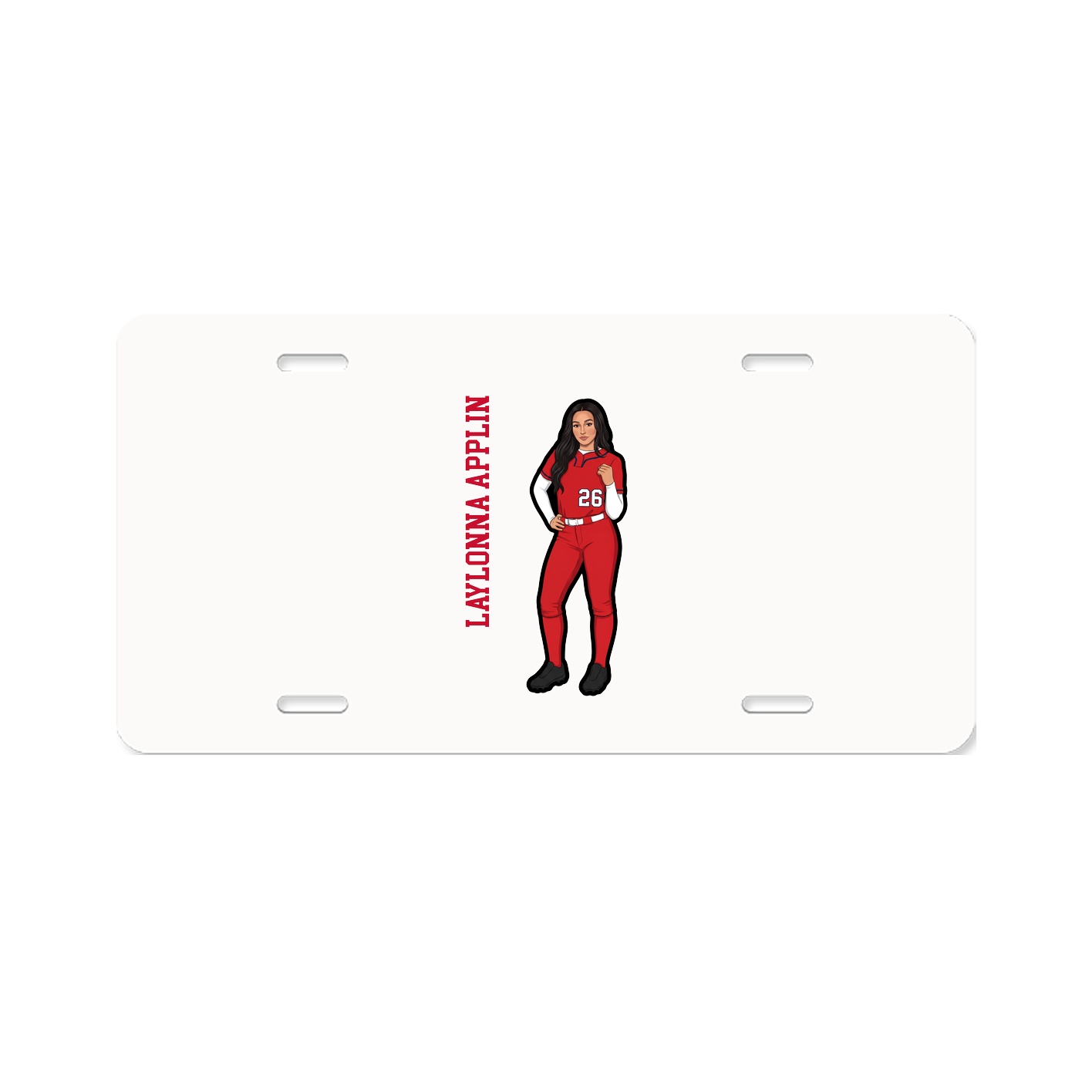 License Plate — Name Vertical in Classic