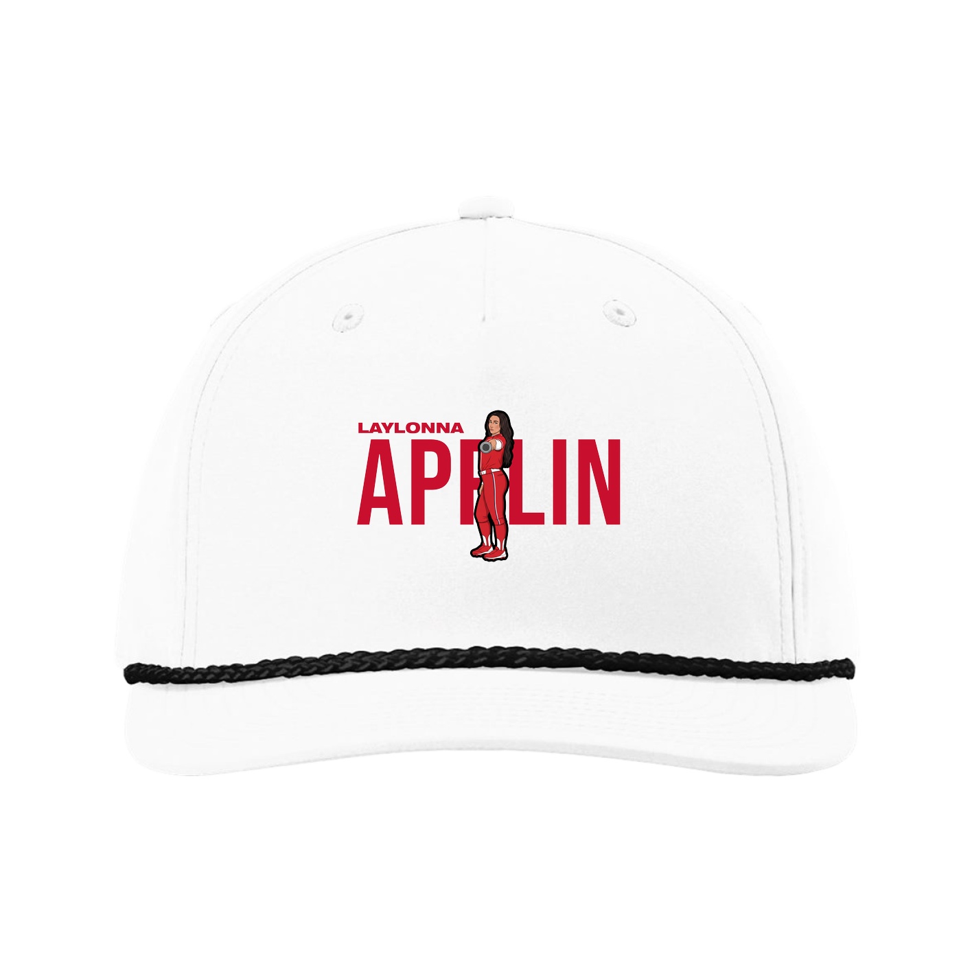 Five-Panel Classic Rope Cap — Player Name in White