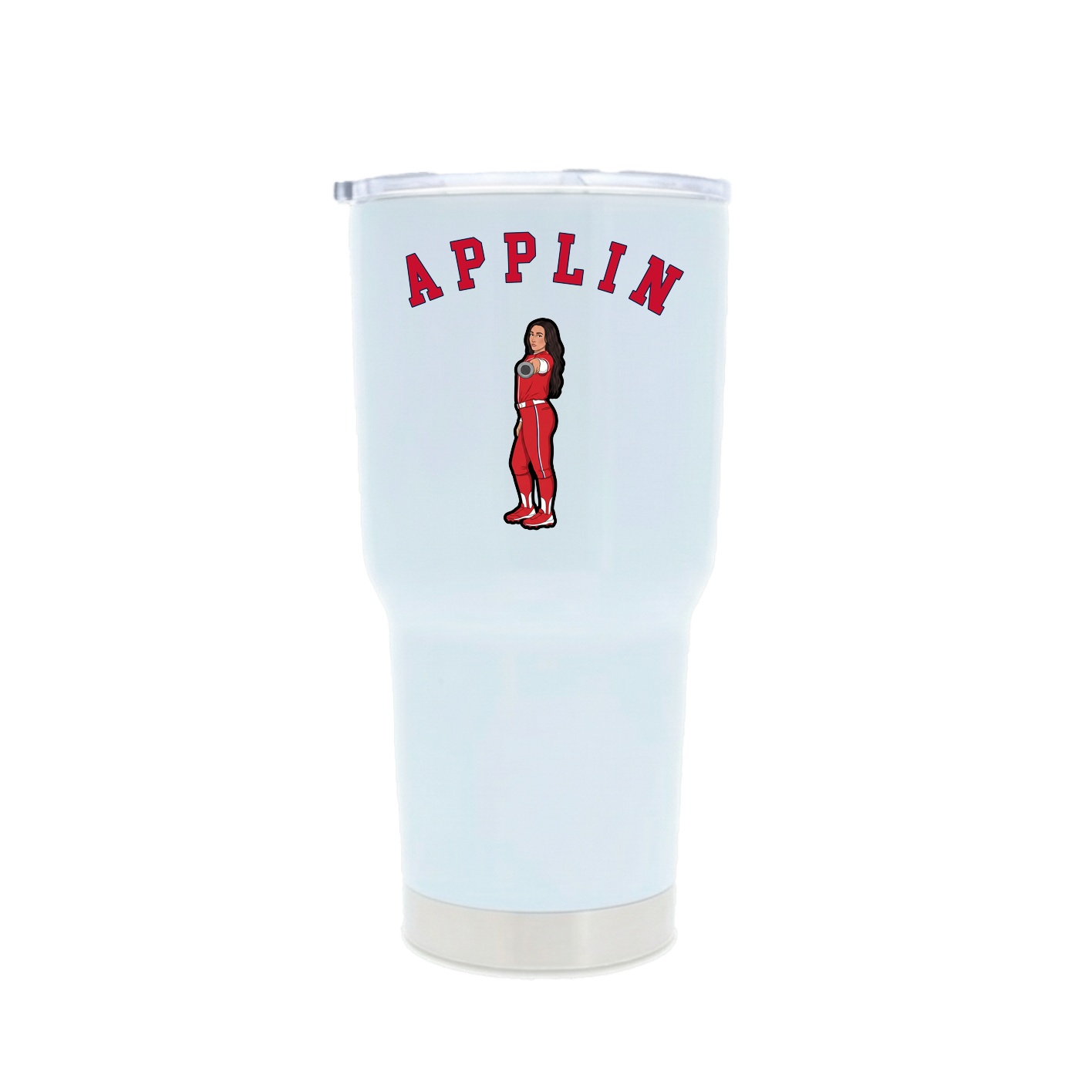 30oz Stainless Steel Tumbler — Shirsey Arch in White