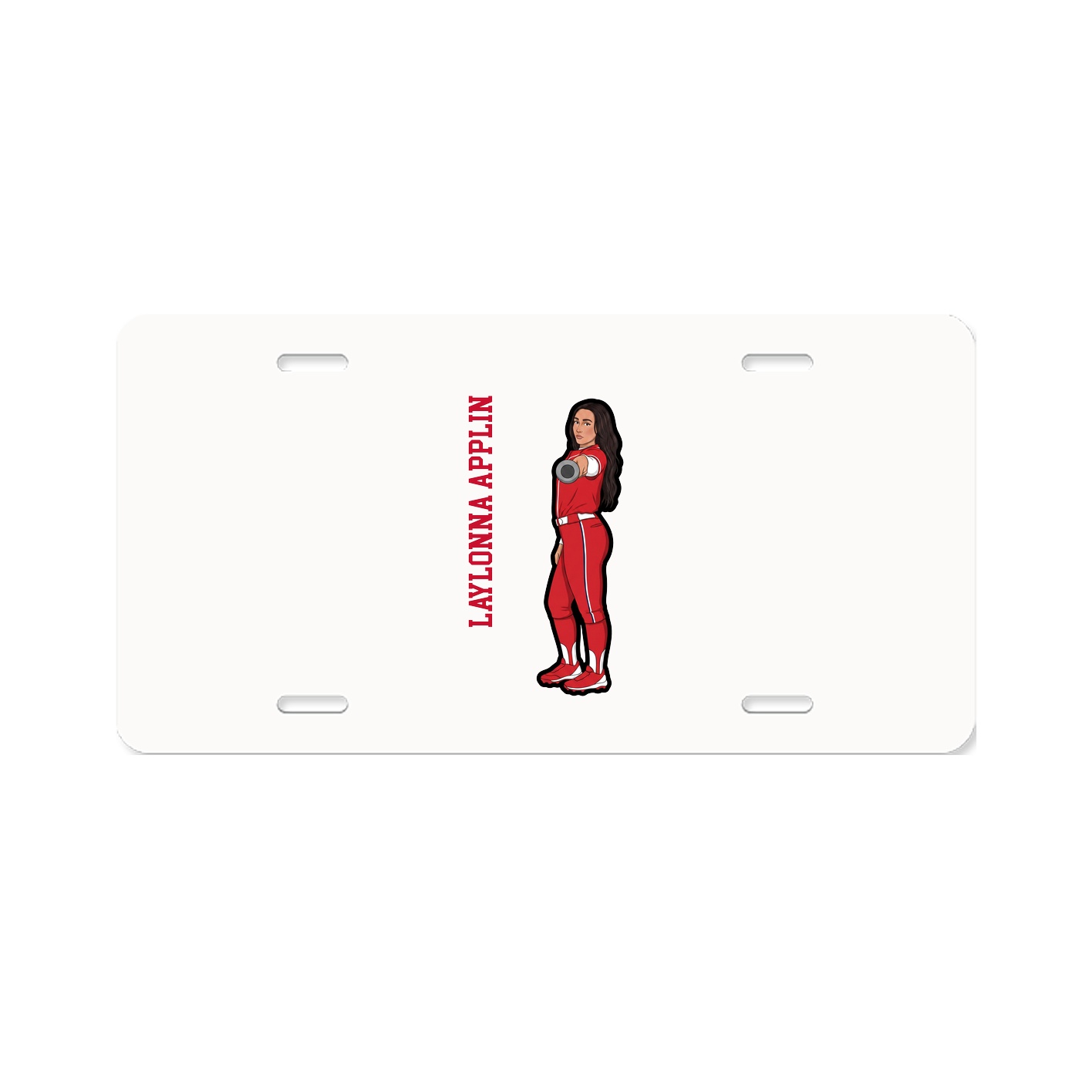 License Plate — Name Vertical in Classic