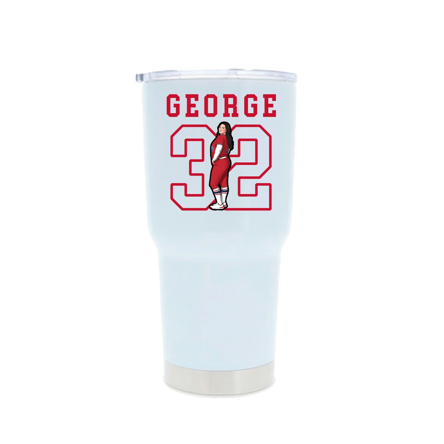 30oz Stainless Steel Tumbler — Shirsey in White