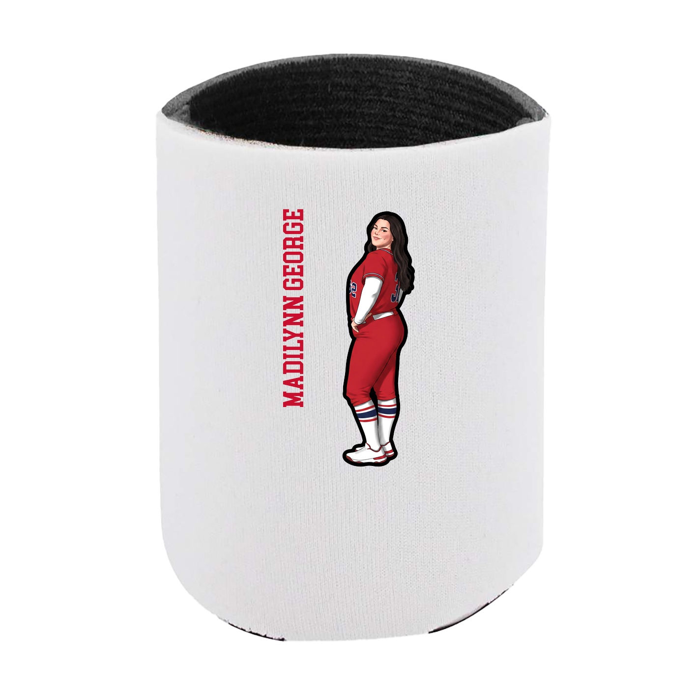 Can Holder — Name Vertical in White