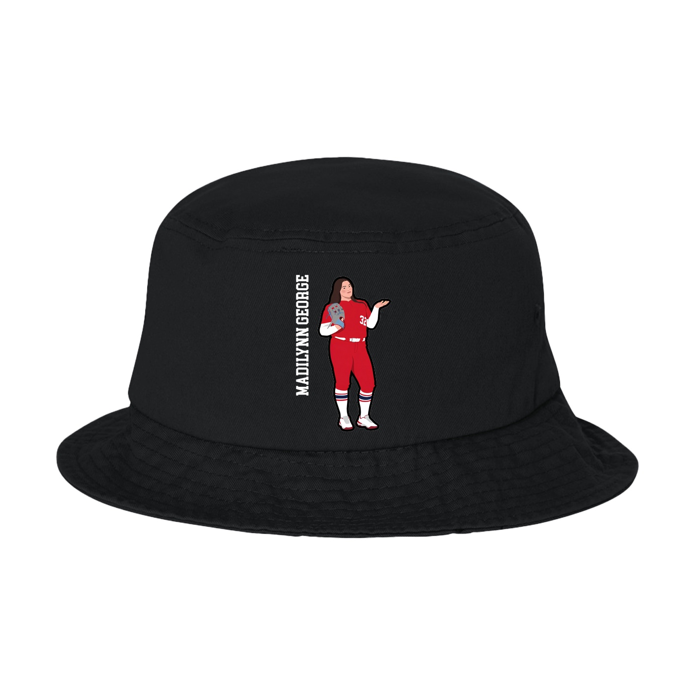 Bucket Cap — Name Vertical in Black