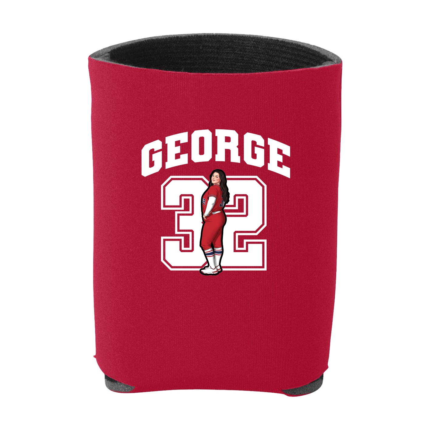 Can Holder — Number in Red