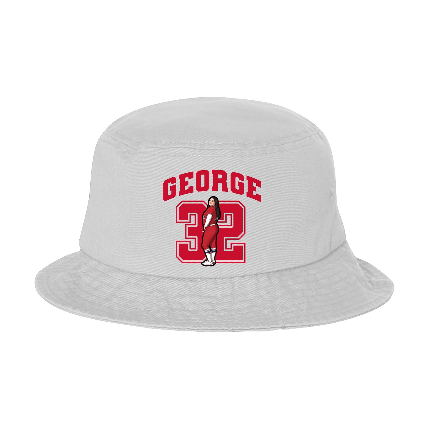 Bucket Cap — Number in White