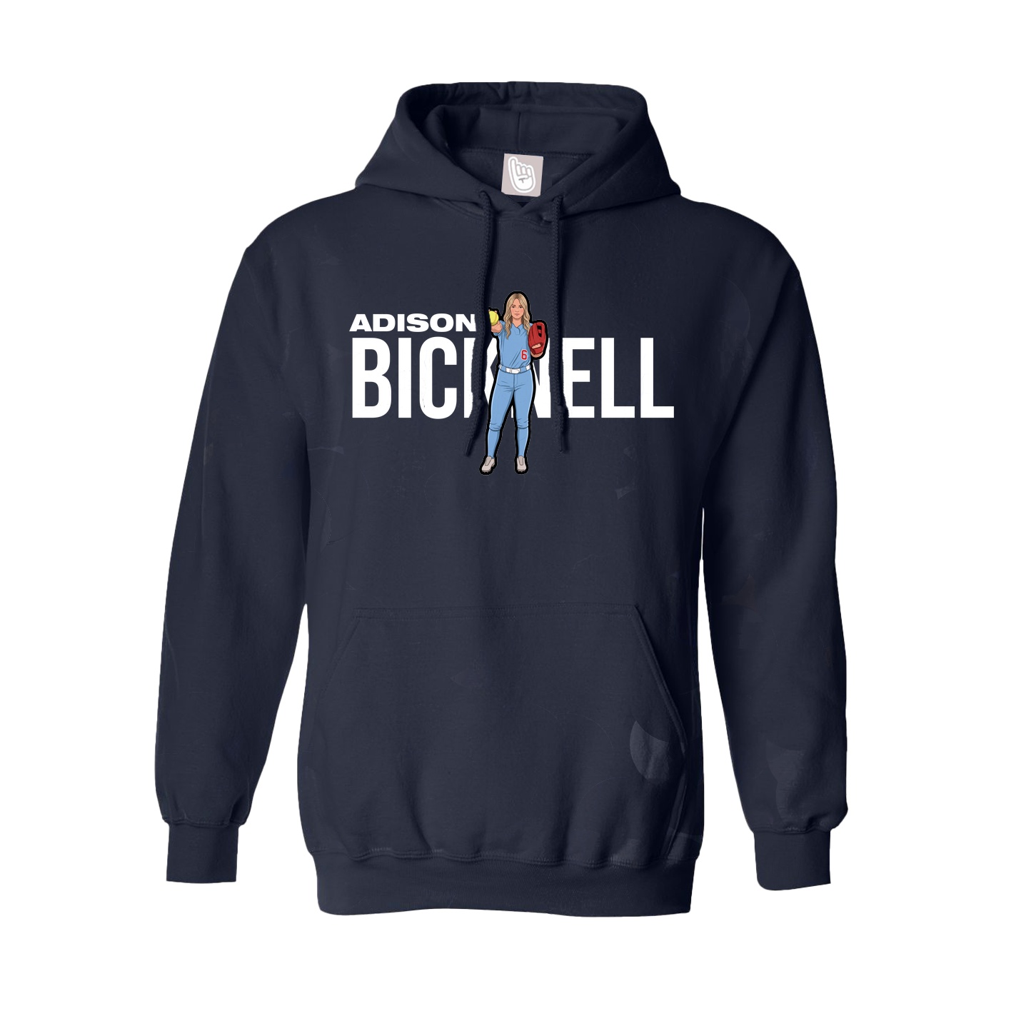 Hoodie — Player Name in Navy