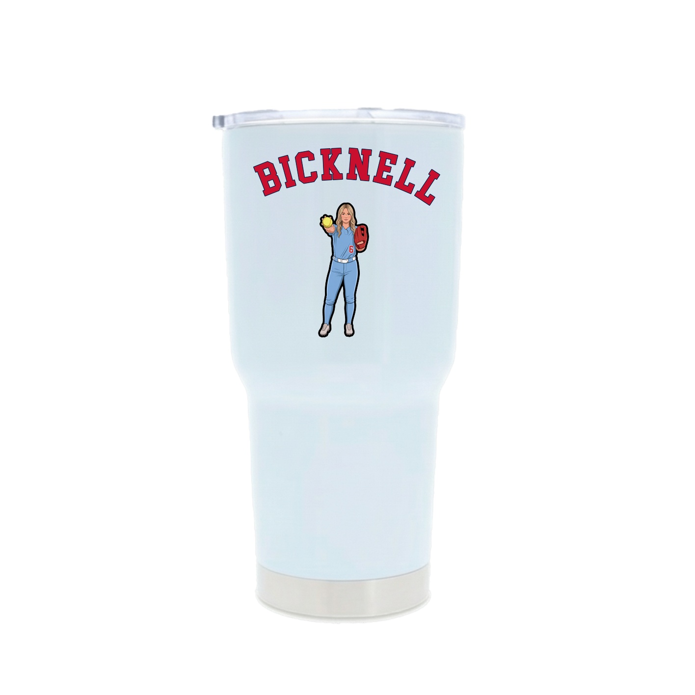 30oz Stainless Steel Tumbler — Shirsey Arch in White