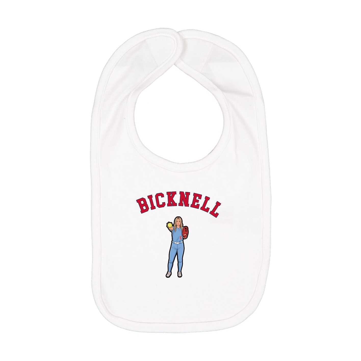 Infant Bib — Shirsey Arch in White