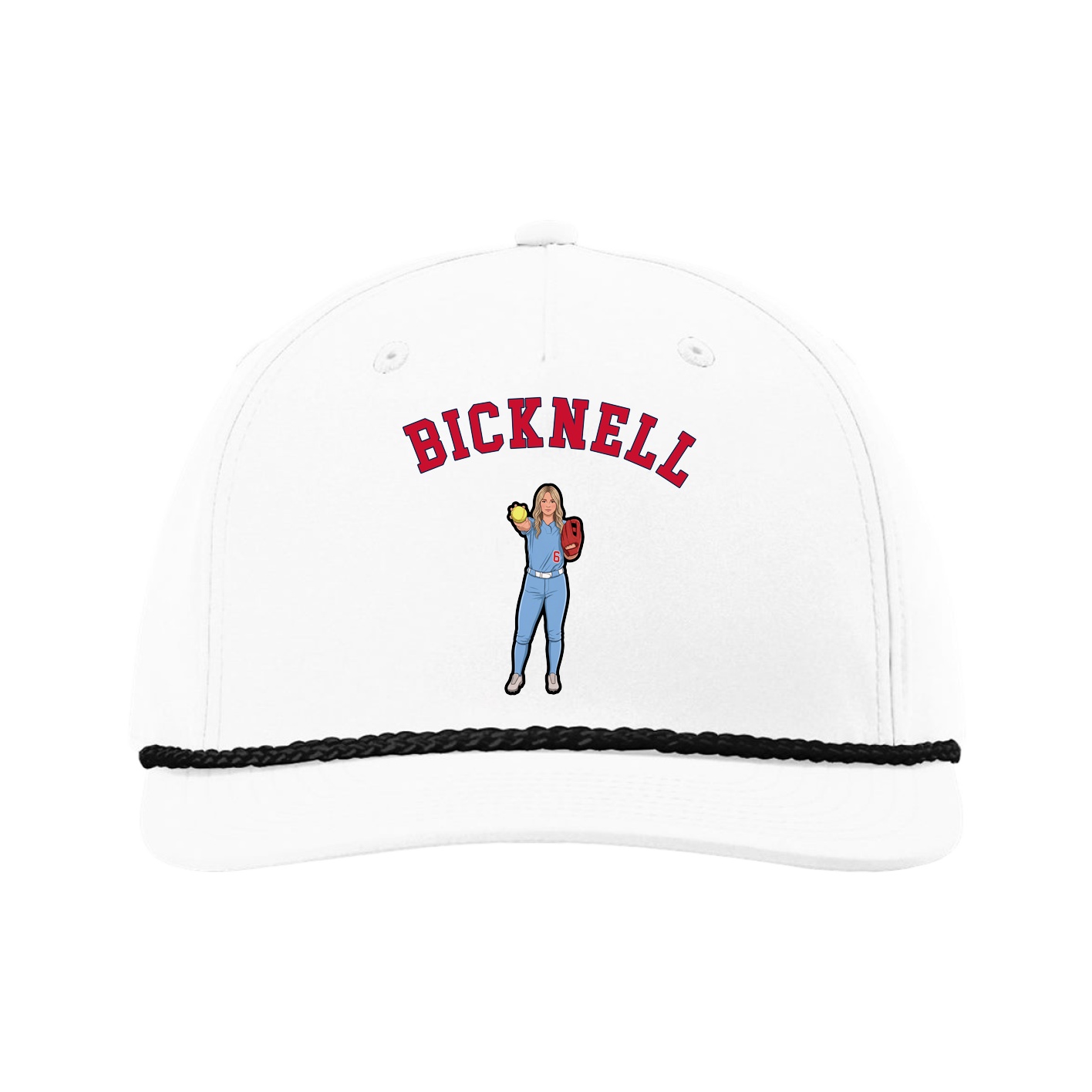 Five-Panel Classic Rope Cap — Shirsey Arch in White