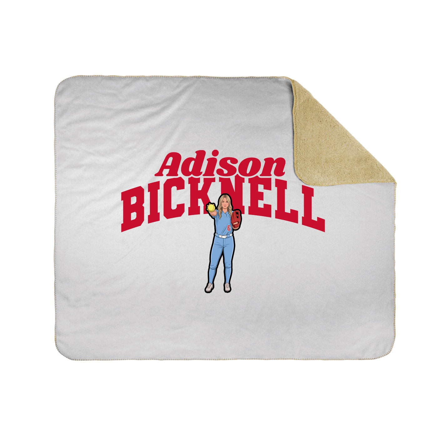 Throw Blanket — Signature Arch in White