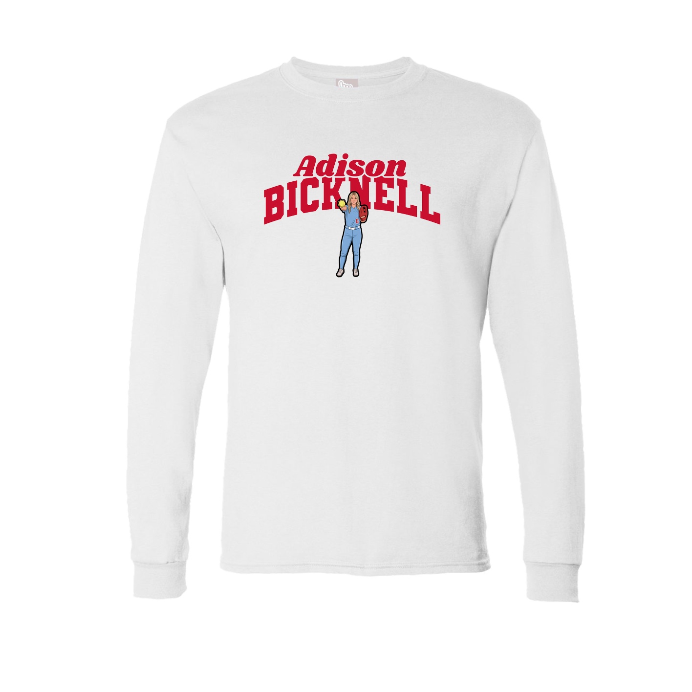 Long Sleeve Tee — Signature Arch in White