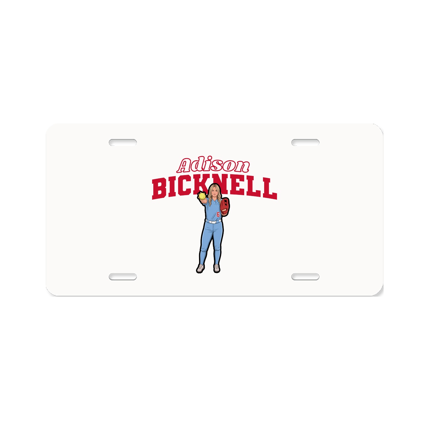 License Plate — Name Arch in Classic