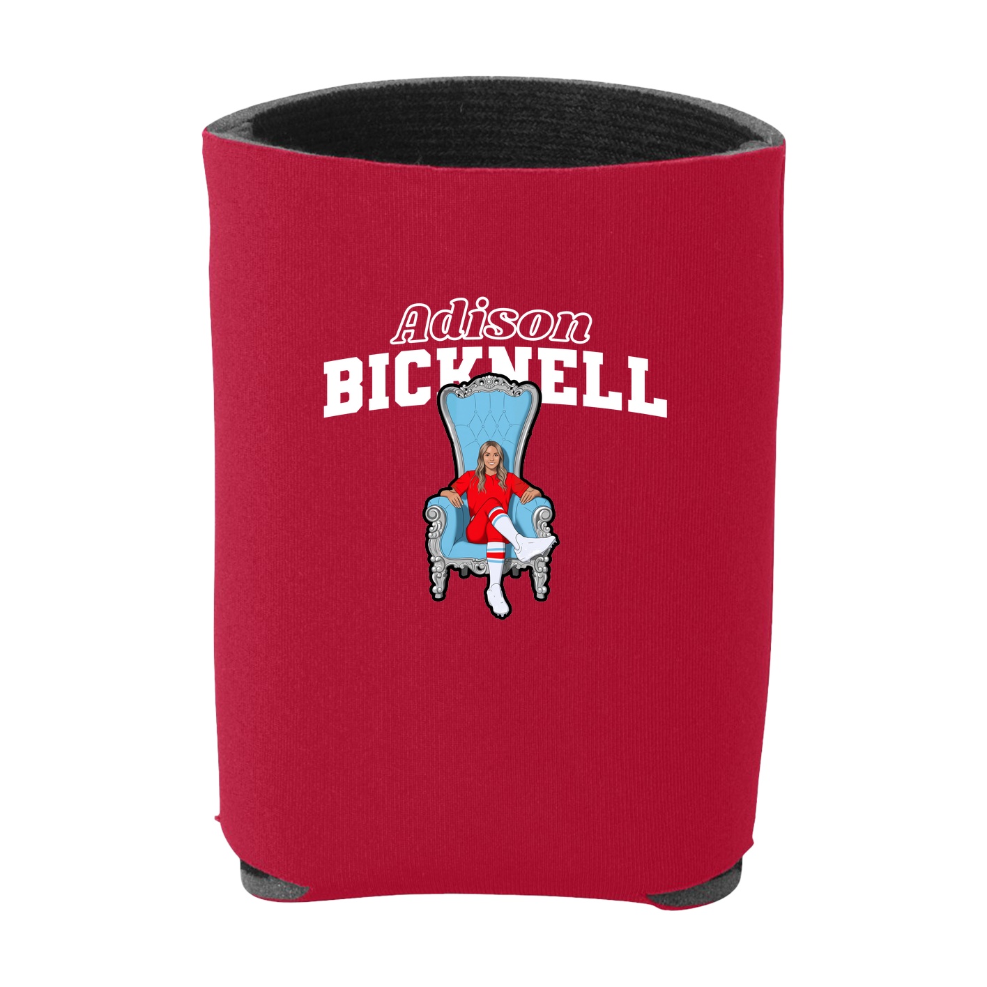Can Holder — Name Arch in Red