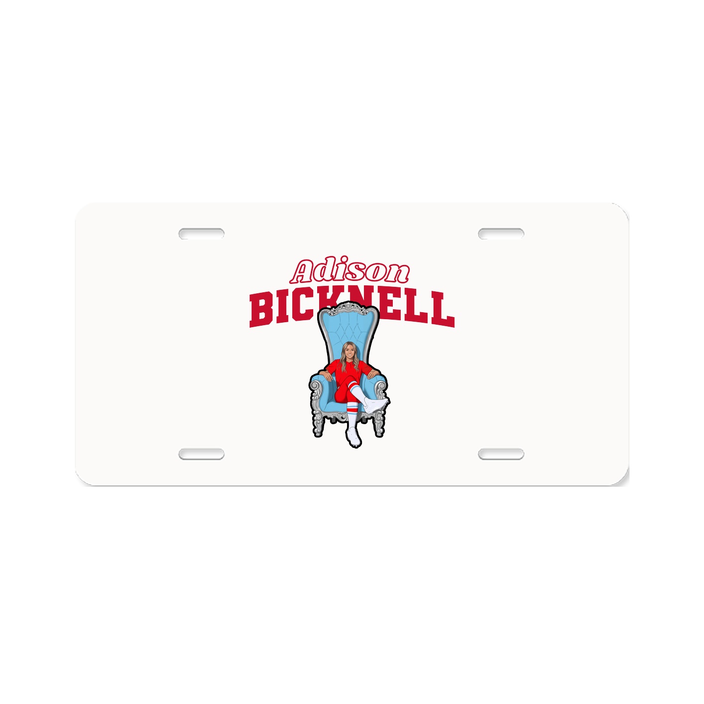 License Plate — Name Arch in Classic