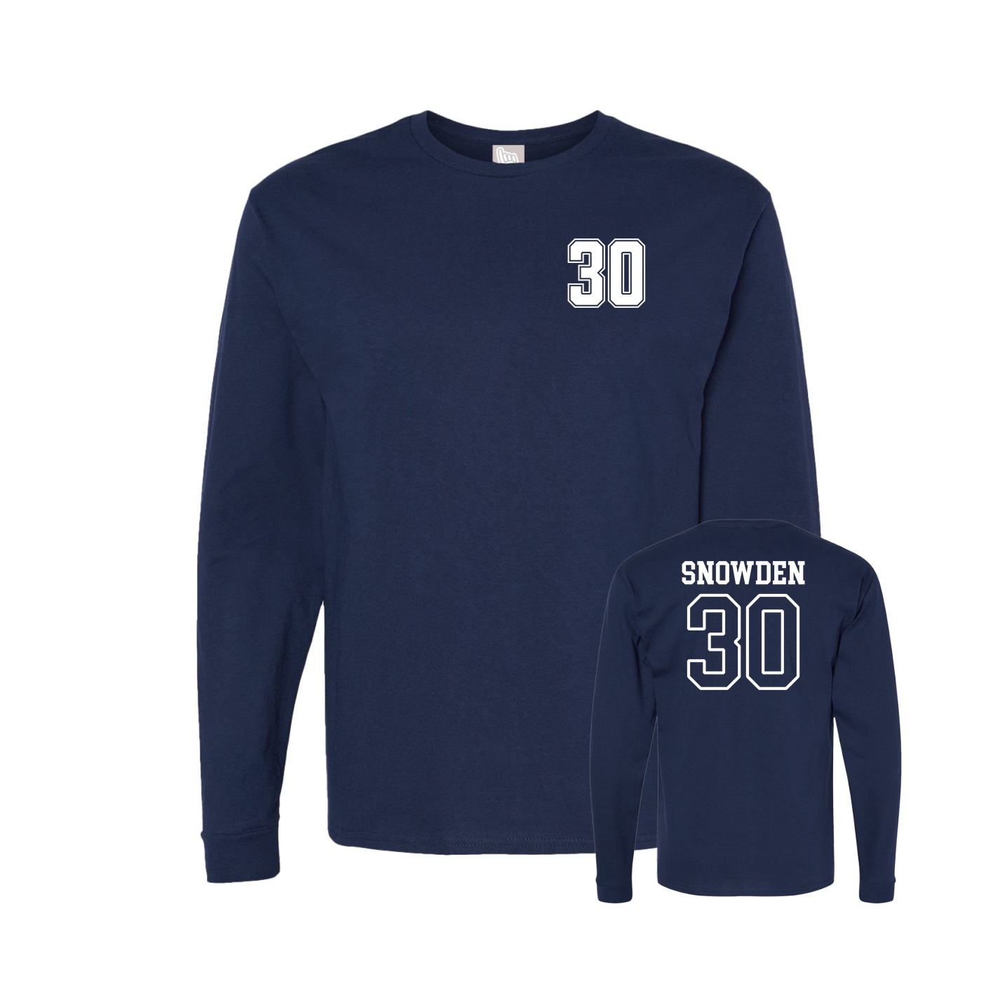 Long Sleeve Tee — Chest Back in Navy