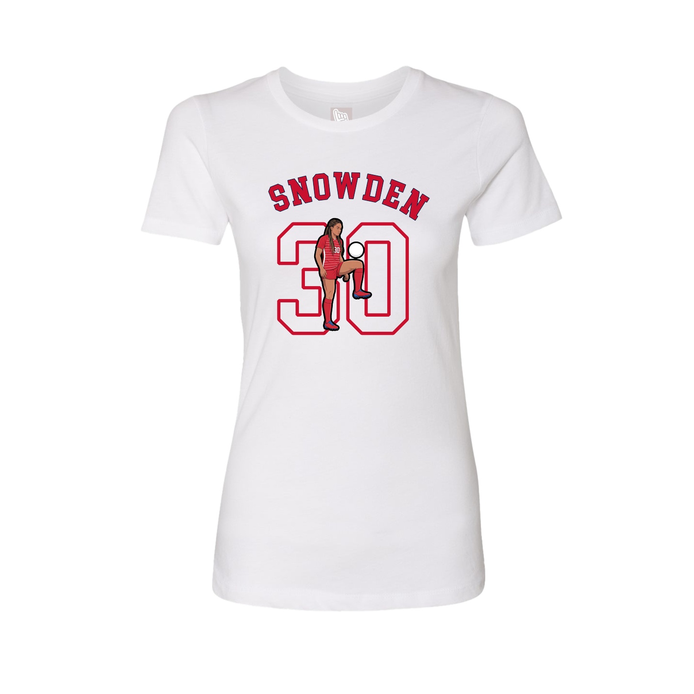 Fitted Women's Tee — Shirsey Arch in White