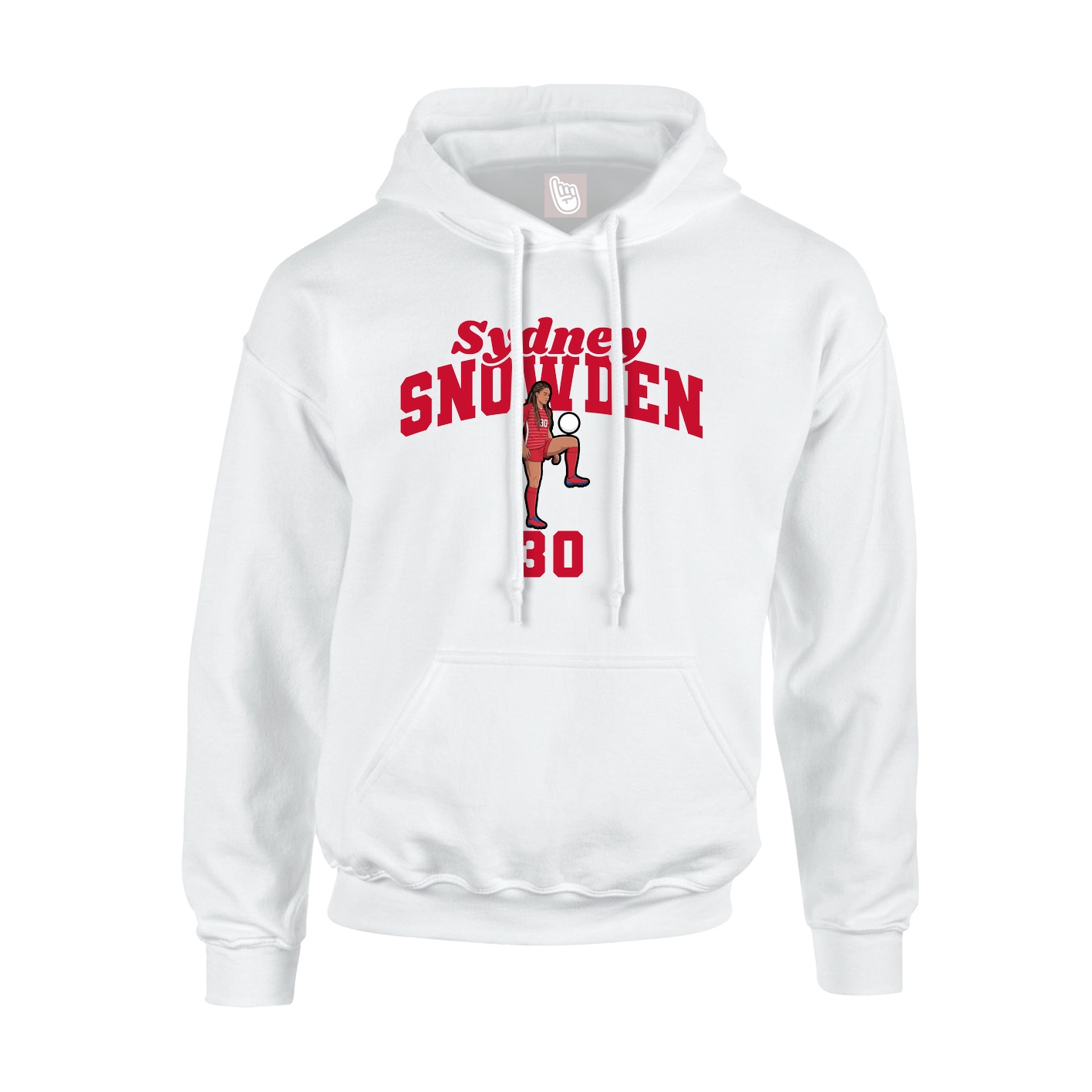 Youth Hoodie — Signature Arch in White
