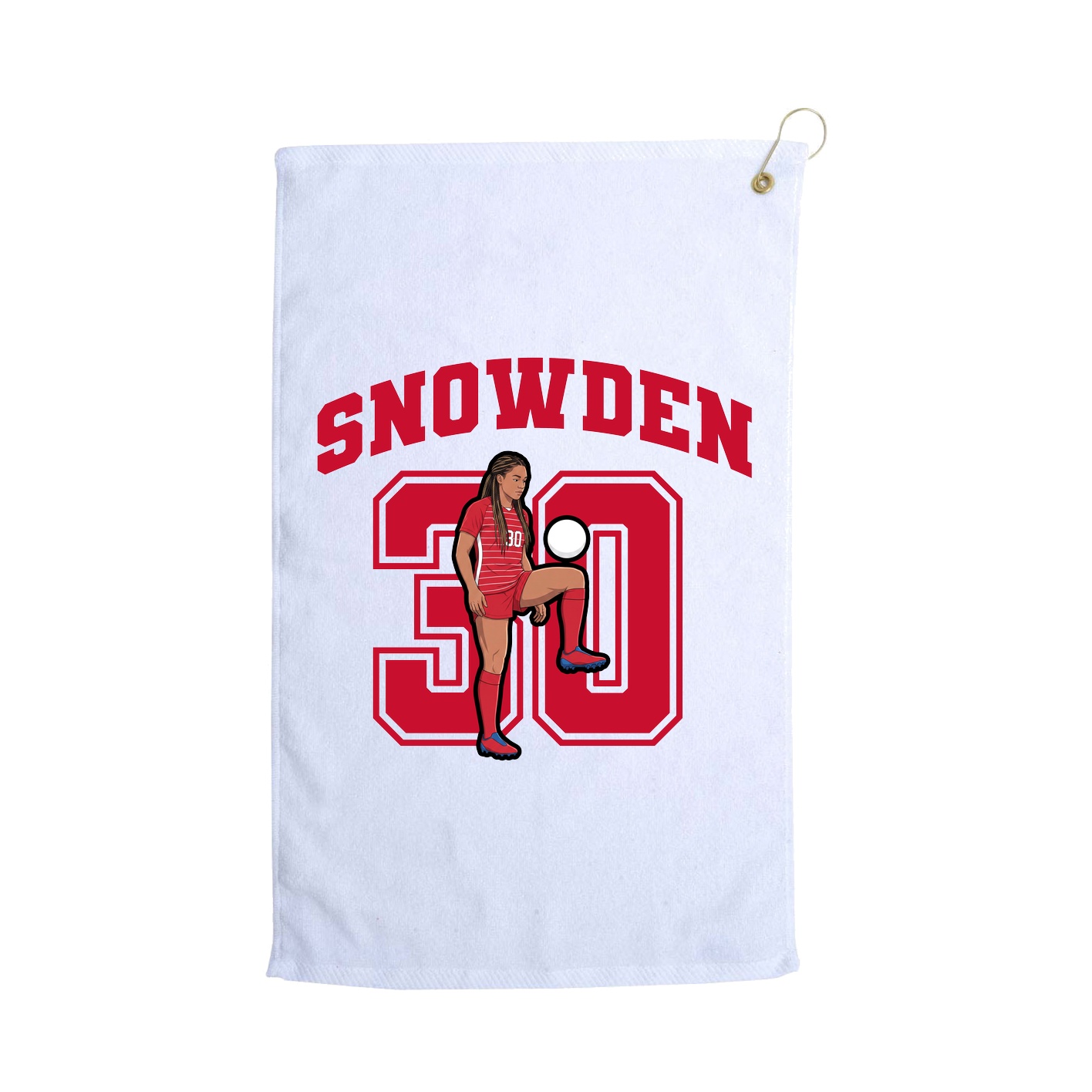 Golf Towel — Number in White