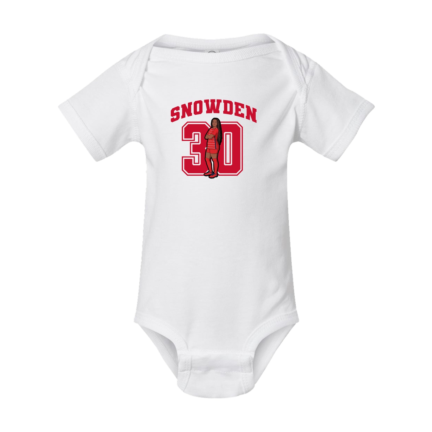 Baby Onesie — Number in White