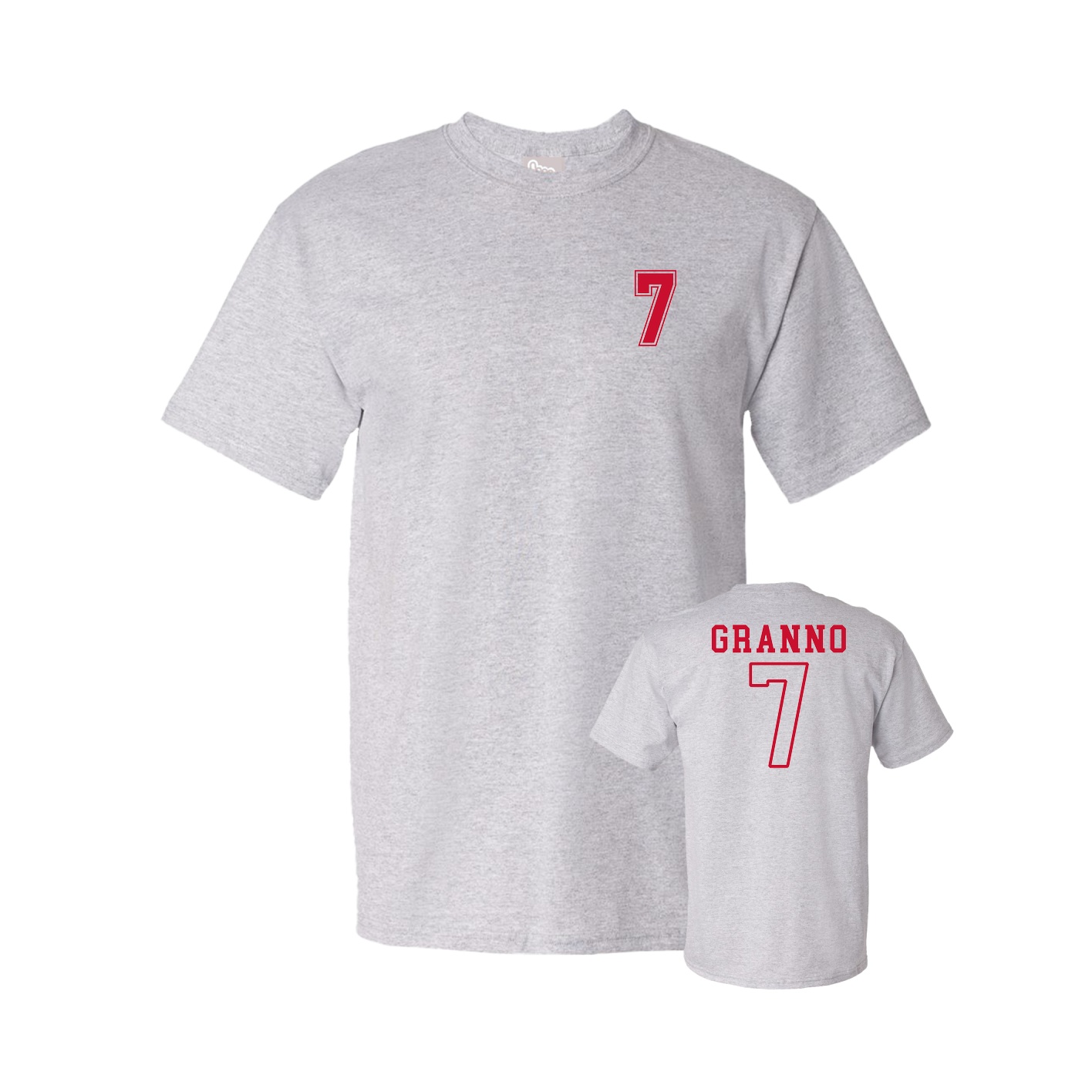 Youth Tee — Chest Back in Grey
