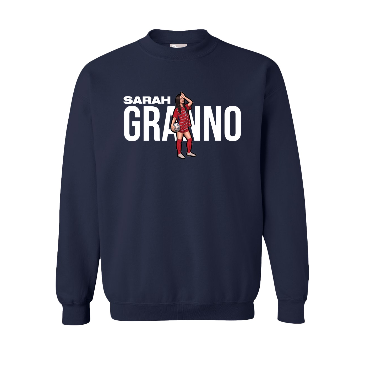 Fleece Crew — Player Name in Navy
