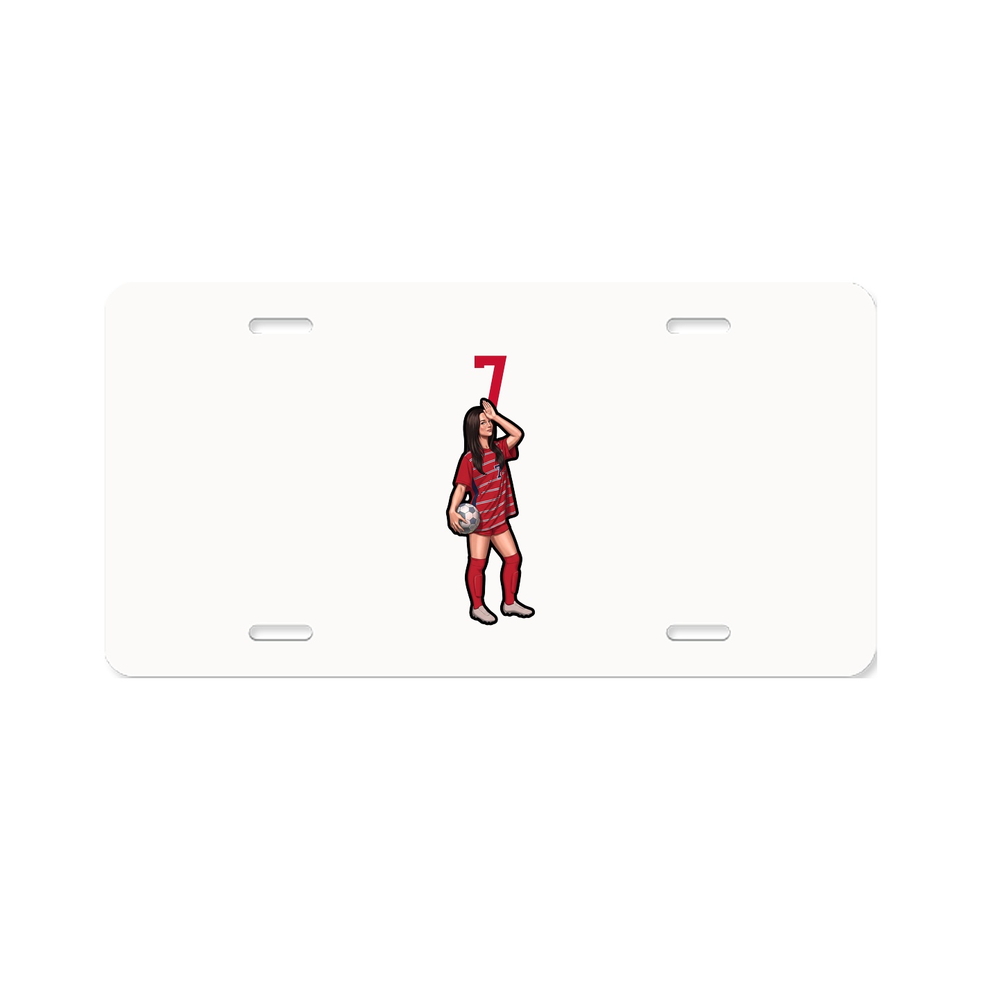 License Plate — Number Top in Classic