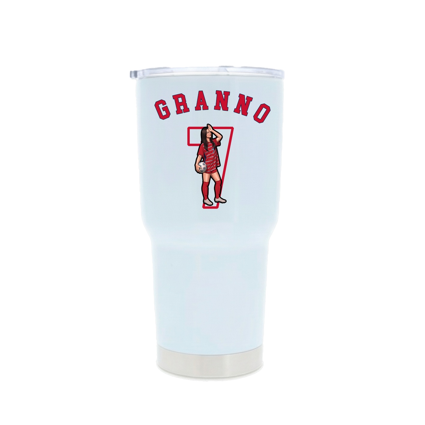 30oz Stainless Steel Tumbler — Shirsey Arch in White