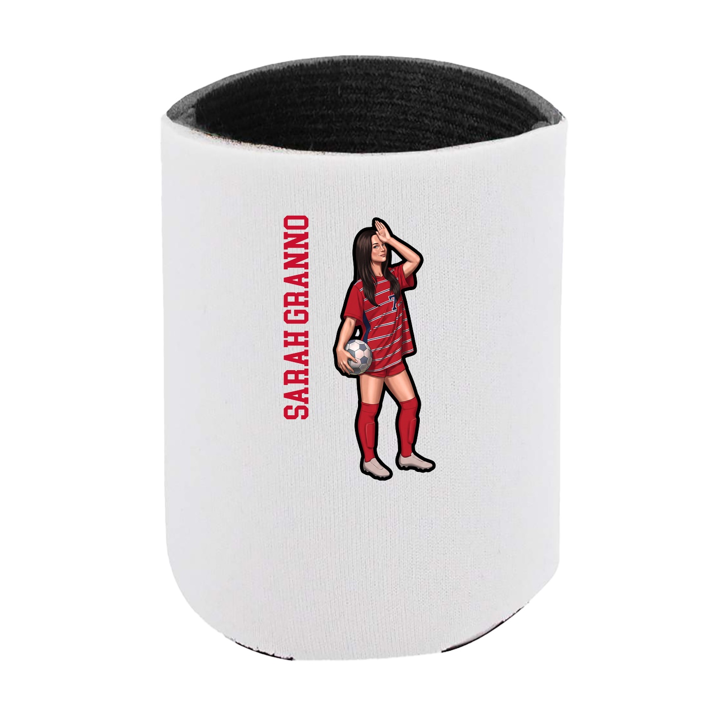 Can Holder — Name Vertical in White