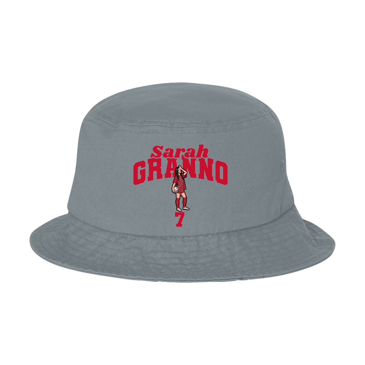 Bucket Cap — Signature Arch in Grey