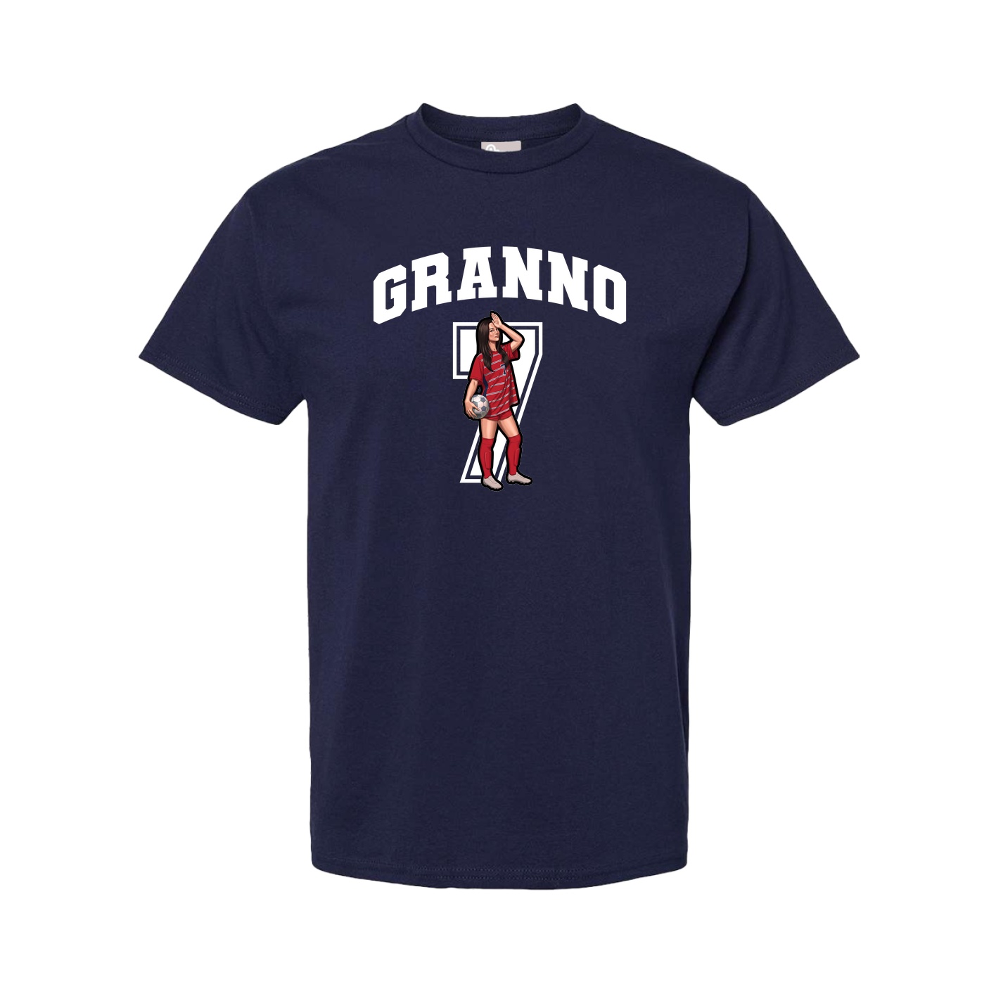 Youth Tee — Number in Navy