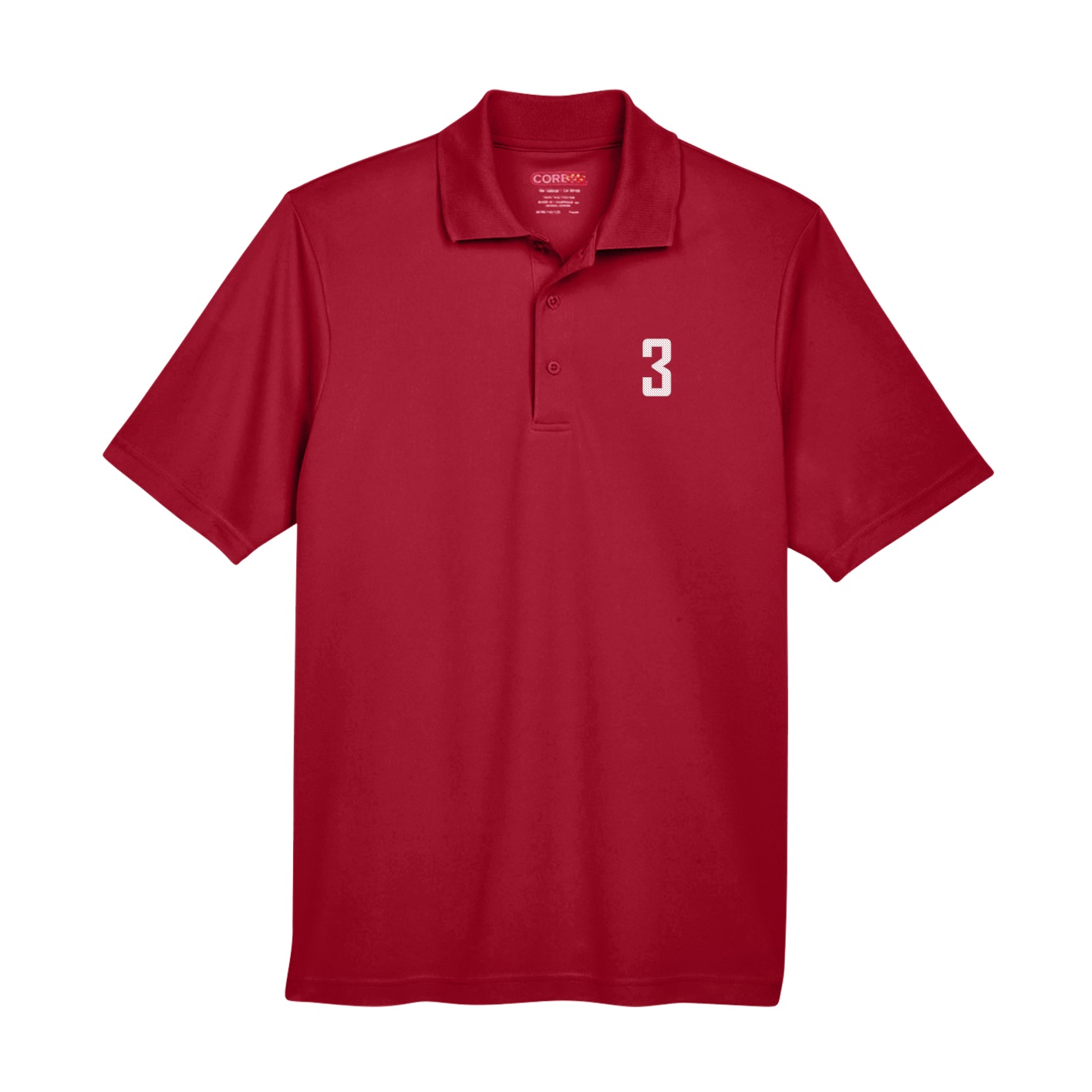 Performance Polo — Front Shirsy in Red