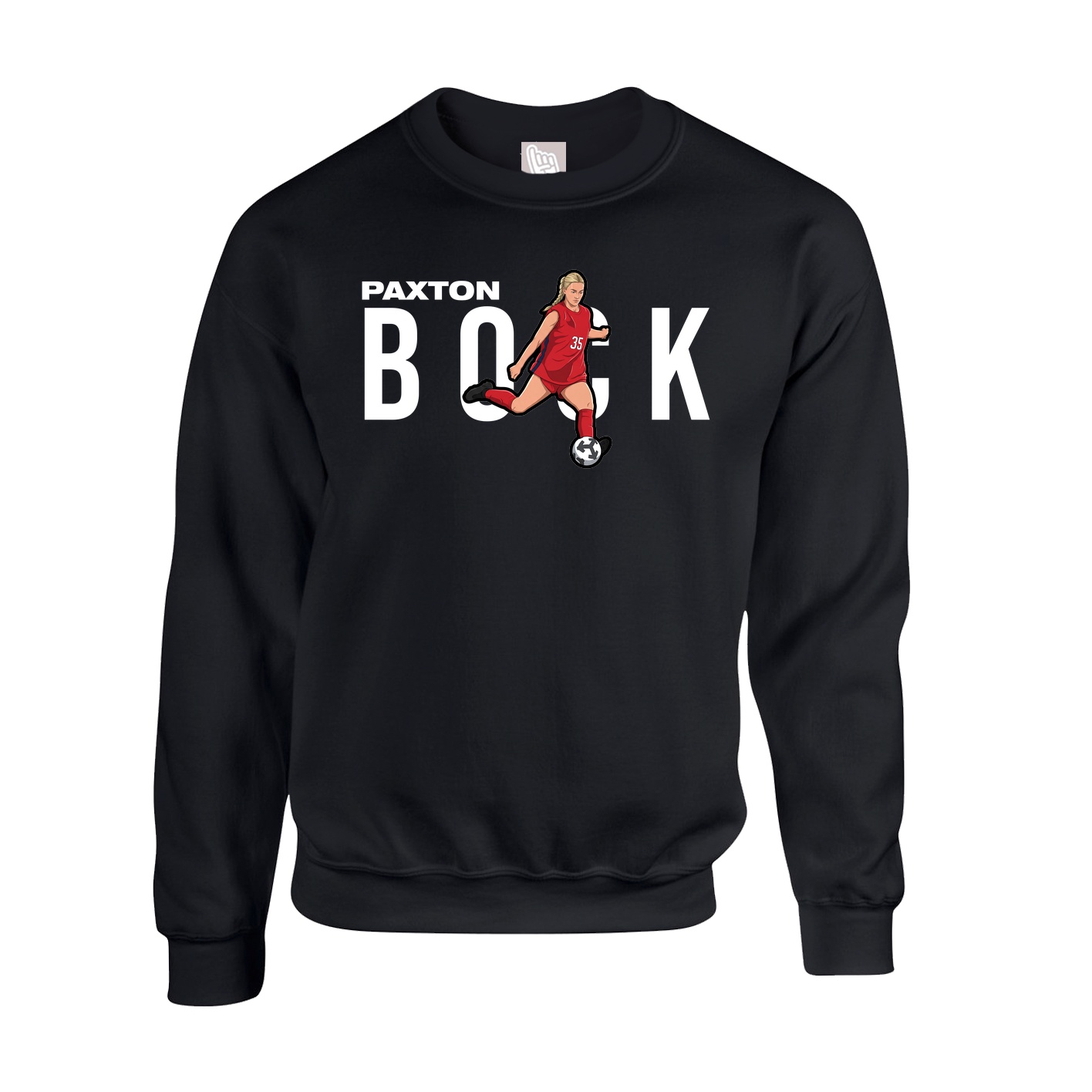 Fleece Crew — Player Name in Black