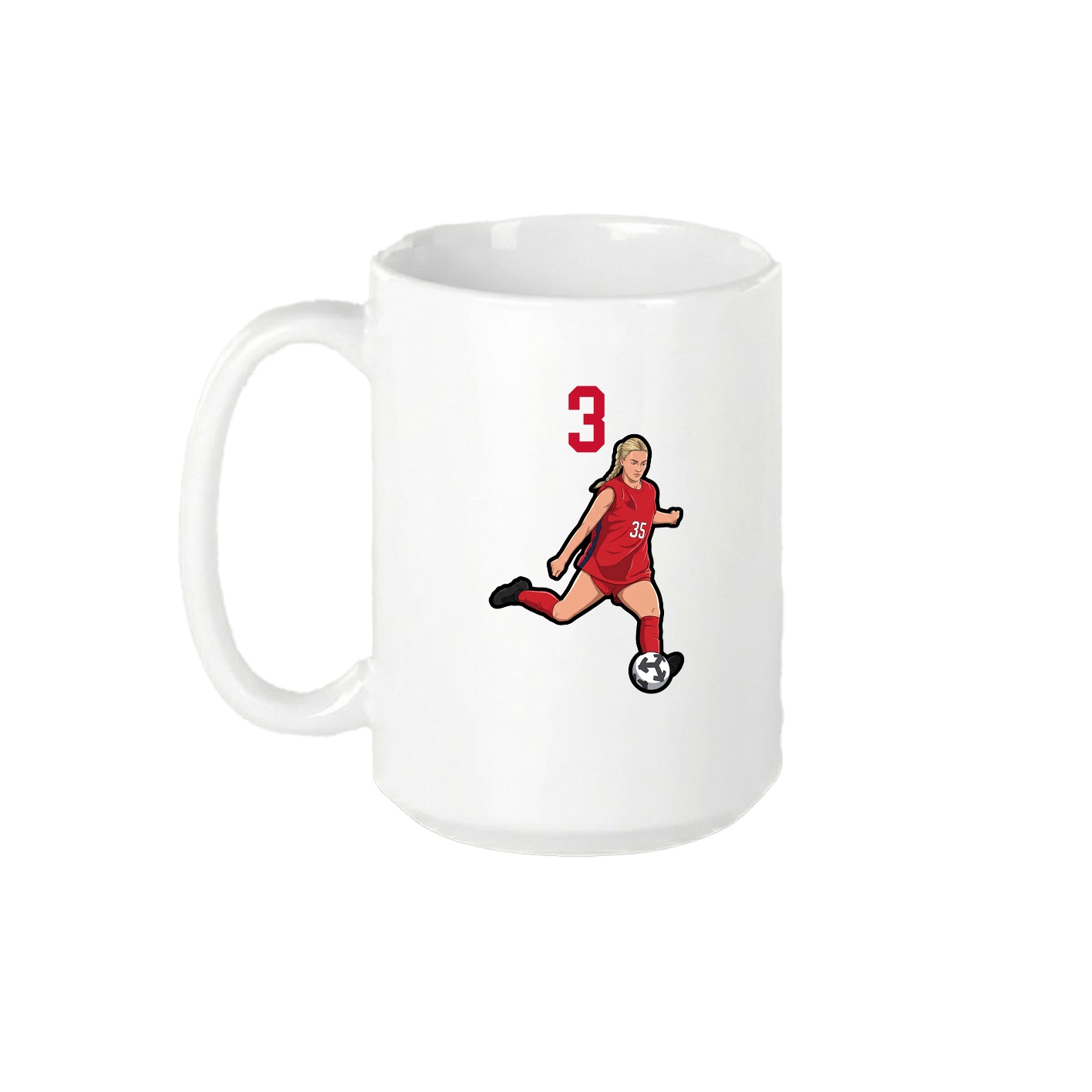 15oz Coffee Mug — Number Top in White